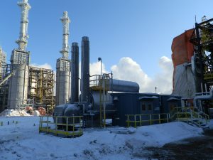 Natural gas fuel preheater for oil sands cogeneration with B149 gas-fired field approval